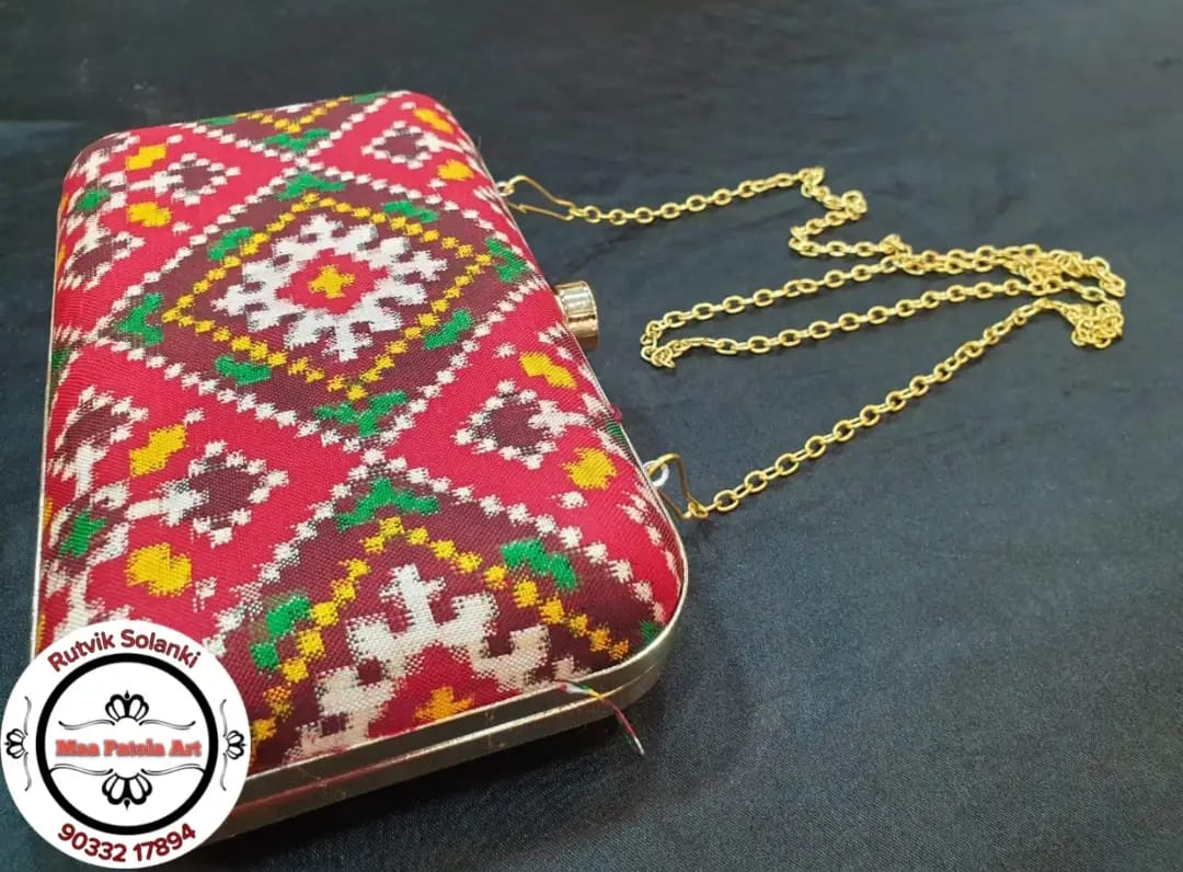 Embroidered Silk Clutch