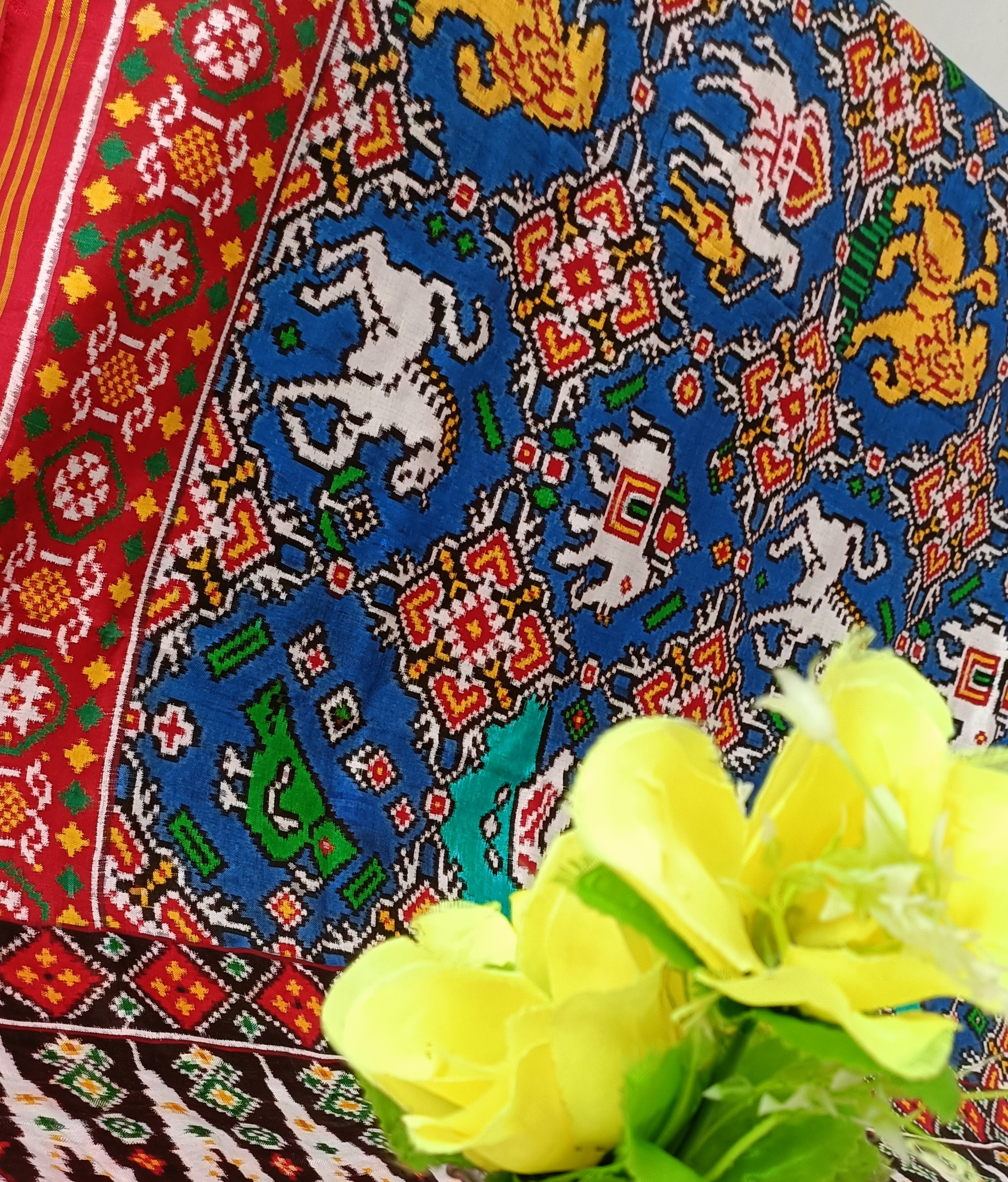 Pure Double Ikkat Saree