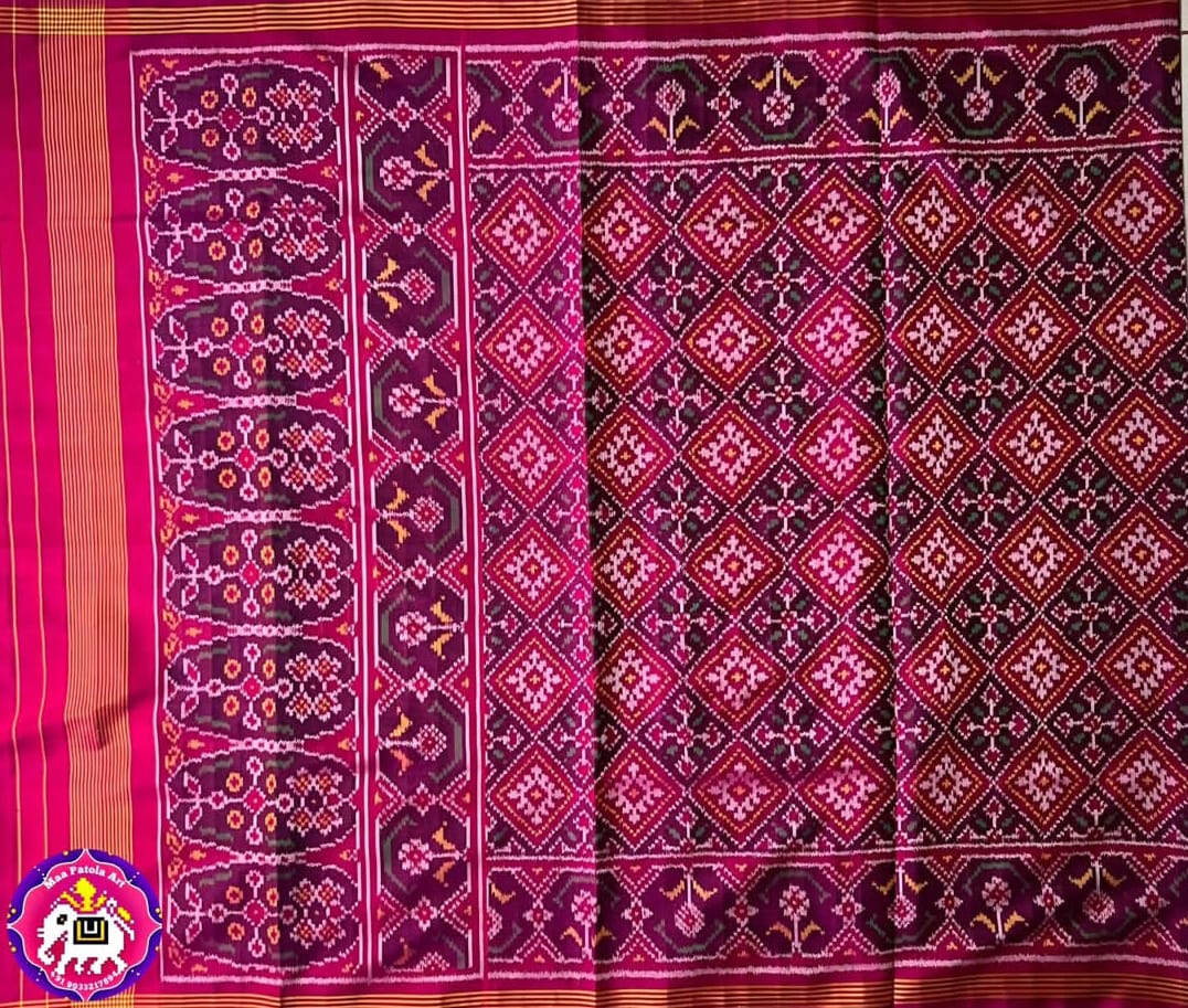 Red & Blue Single Ikkat