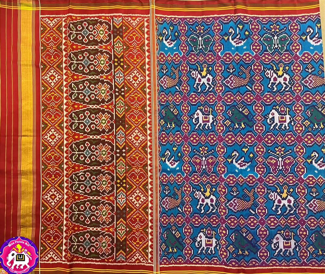 Green Single Ikkat Patola